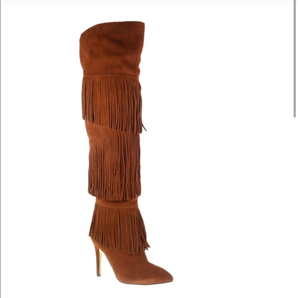 Over the Knee Fringe boots. NEW in Box!!!   Sz7.5 - Picture 7 of 8